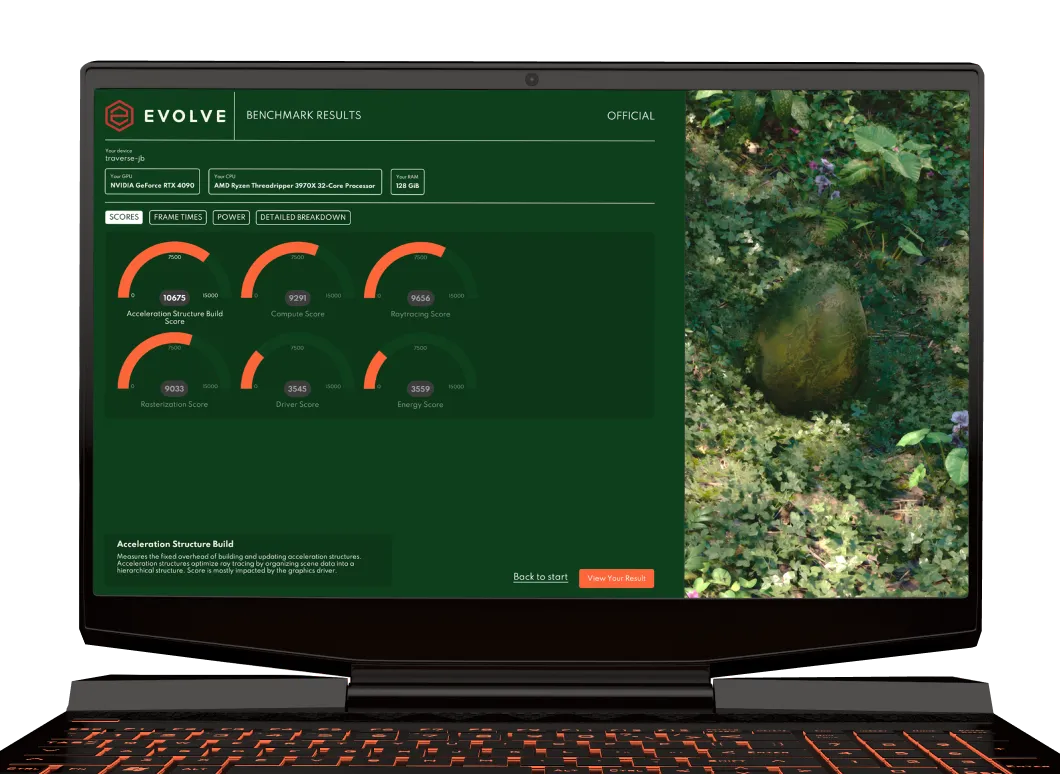 Evolve UI Screenshot