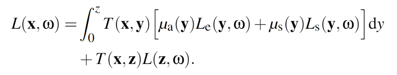 The volume rendering equation